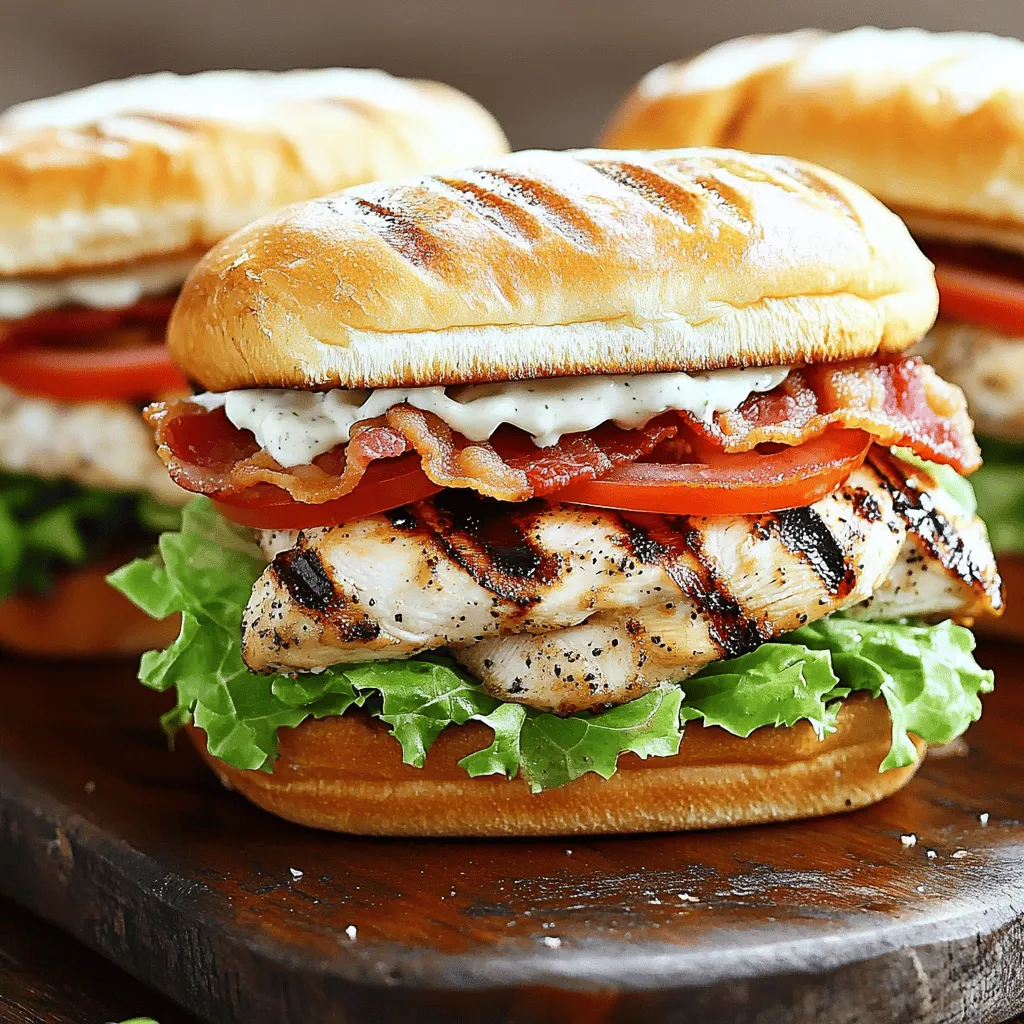 Einfache Chicken Bacon Ranch Sandwich Rezeptidee