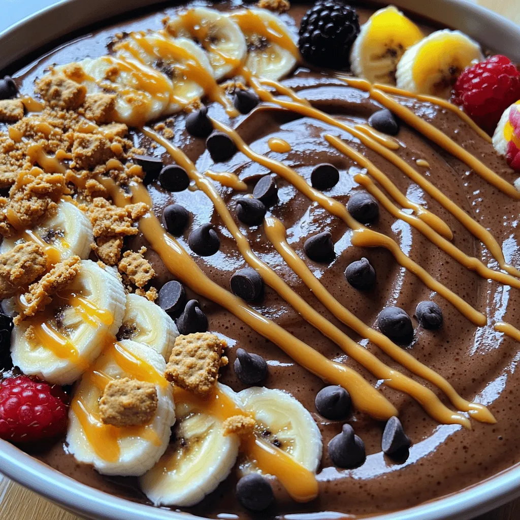 Schmackhafte Chocolate Peanut Butter Pie Smoothie Bowl