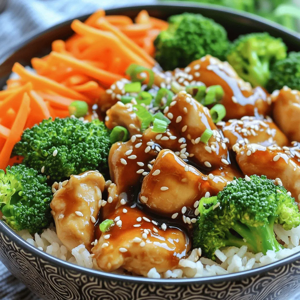 Einfache Teriyaki-Hühnchen-Schalen Schnelle und Leckereien