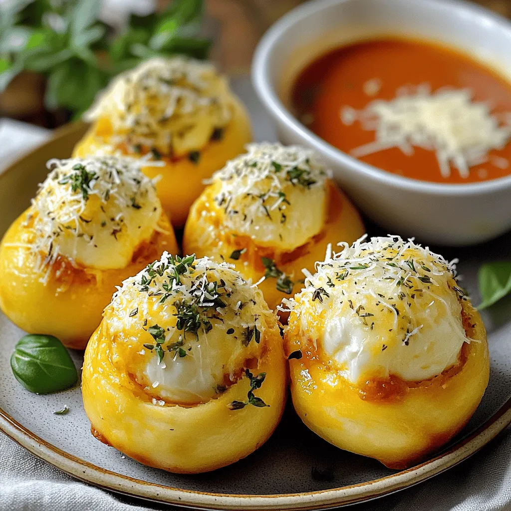 Für die Käse-Bomben mit Knoblauchbutter benötige ich einige einfache Zutaten. Ich verwende eine Dose Pillsbury Kühlschrank-Teig, 100 g weichen Frischkäse und 150 g geriebenen Mozzarella. Dazu kommen zwei fein gehackte Knoblauchzehen, 50 g geschmolzene Butter, getrockneter Oregano, frische Petersilie (optional) und etwas Salz und Pfeffer.