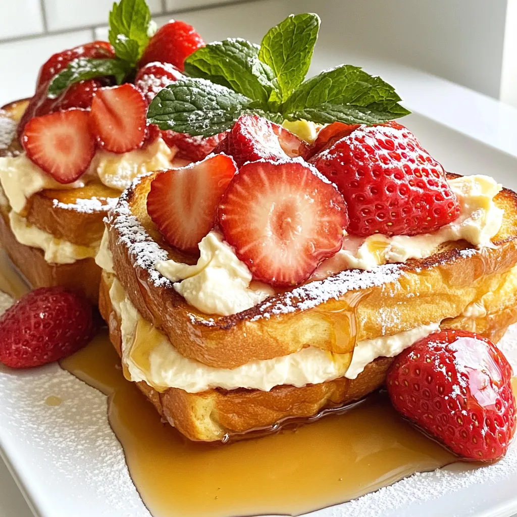 Köstlicher Strawberry Cheesecake French Toast Genuss