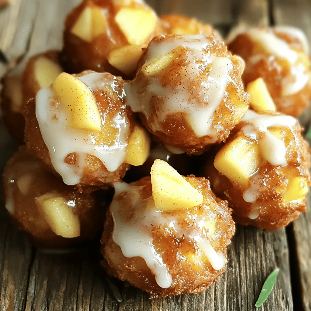 Glasierte Apfel-Fritter-Bällchen Einfach und Lecker