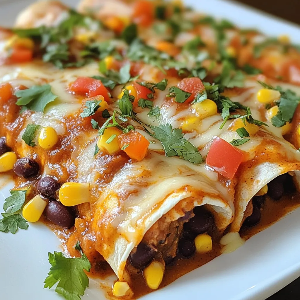 Würzige schwarze Bohnen-Enchiladas für jeden Geschmack