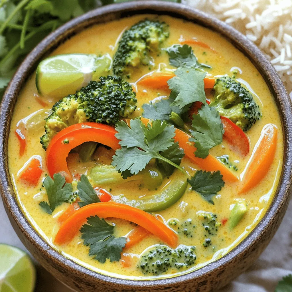 Easy Thai Coconut Veggie Curry Schnell und Lecker