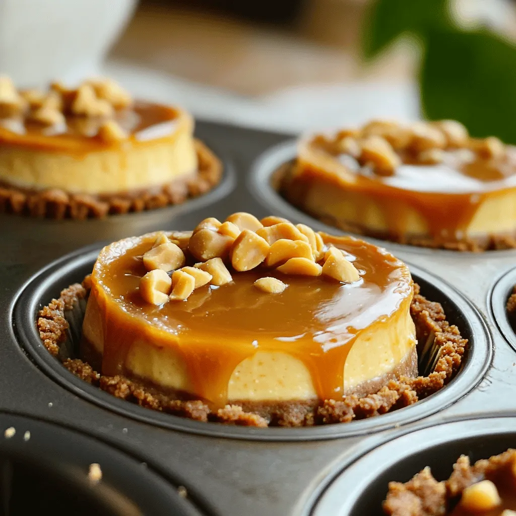 Peanut Butter Caramel Mini Cheesecakes Einfaches Rezept