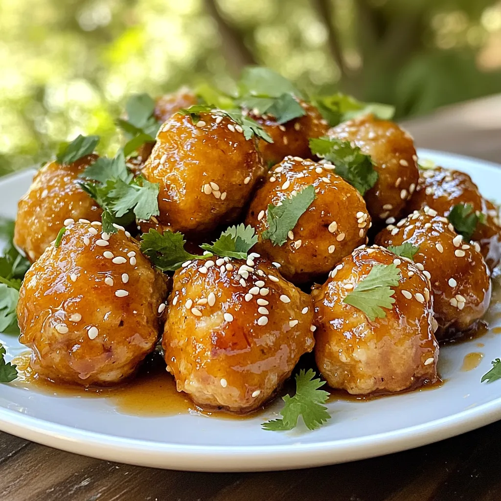 Honig-Soja-Glasierte Fleischbällchen Saftig und Lecker