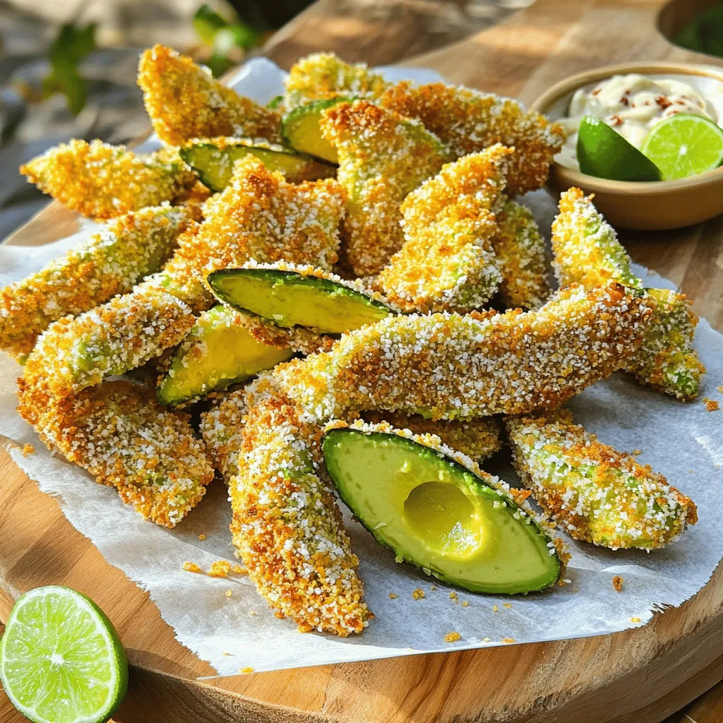 Krosse Baked Avocado Fries Einfaches Rezept entdecken