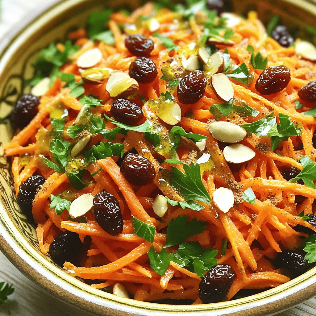 Moroccan Raw Carrot Salad with Raisins Köstlich Zubereiten