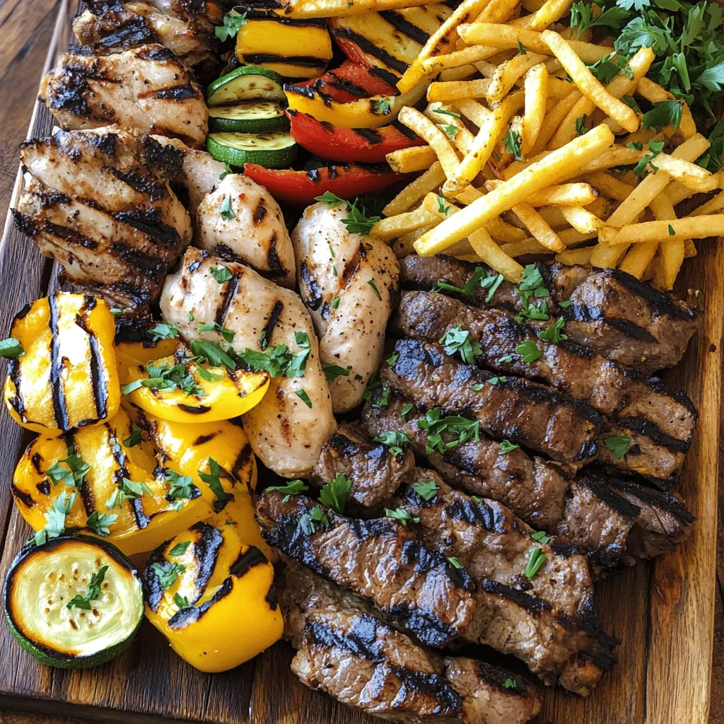 Mixed Grill Platter mit Pommes frites Genuss Pur