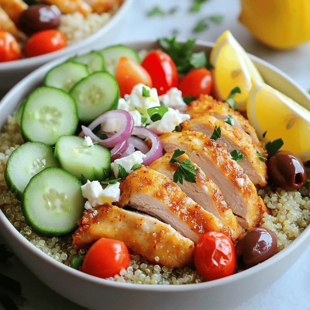 Greek Chicken Gyro Bowls Sheet Pan Einfaches Rezept