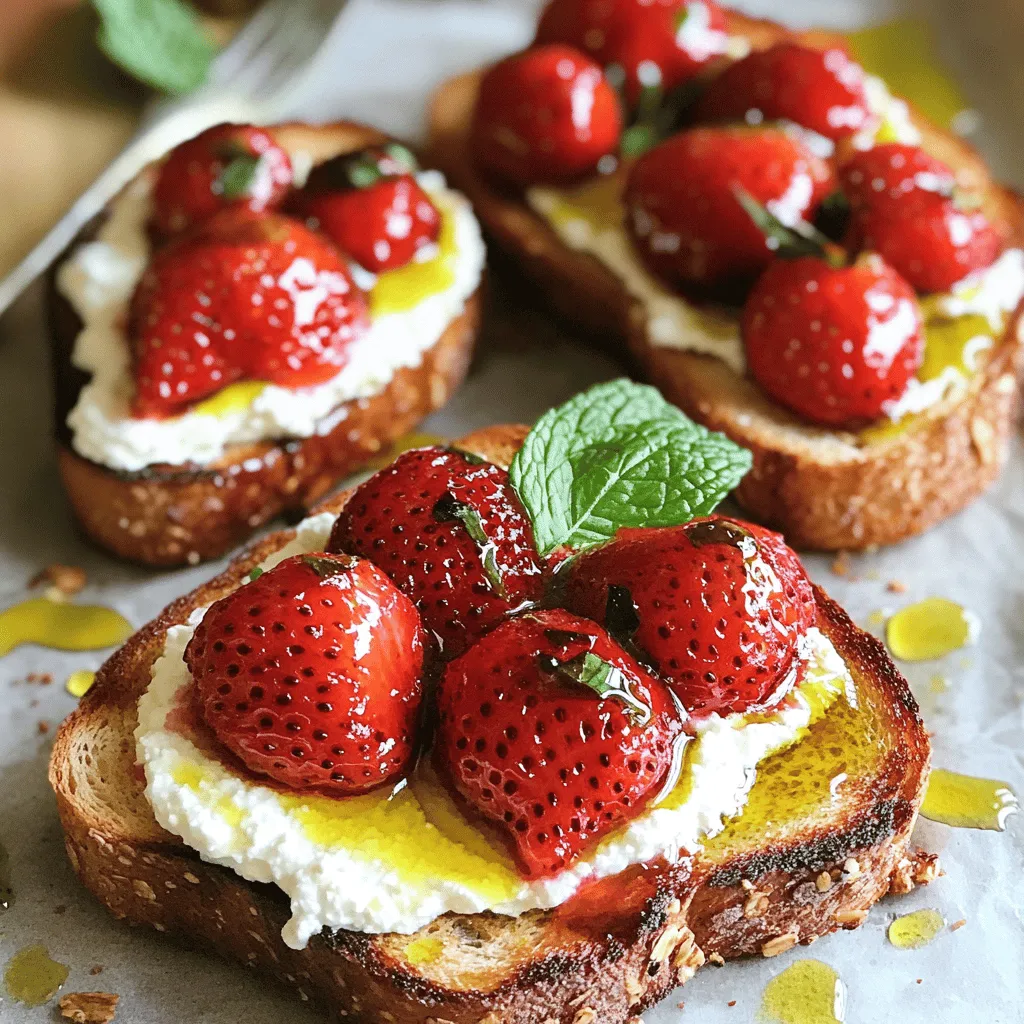 Roasted Strawberry Whipped Ricotta Toast Genuss Rezept