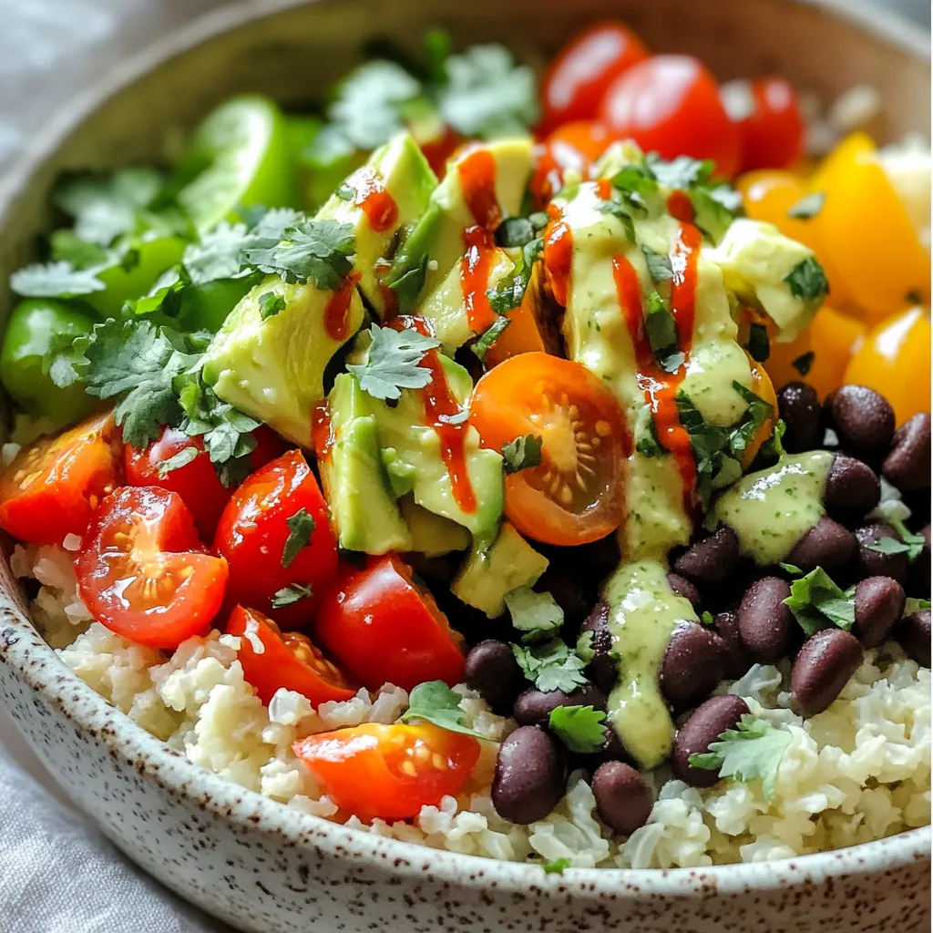 Sriracha Lime Cauliflower Rice Bowls Lecker und Einfach