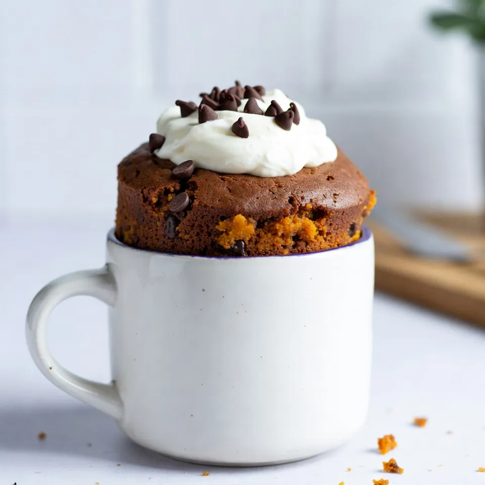 Schokoladenstückchen-Kürbis-Mug-Cake Schnell und Einfach