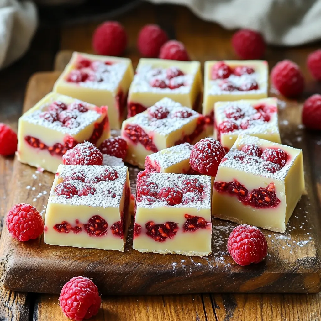 No-Bake White Chocolate Raspberry Fudge Köstlicher Genuss