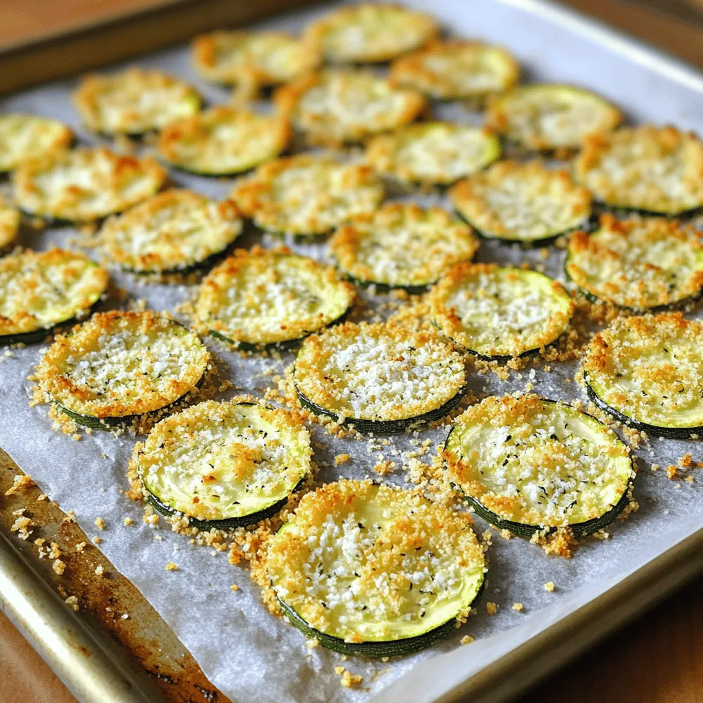 Crispy Zucchini Parmesan Chips Knusprige Snack-Idee