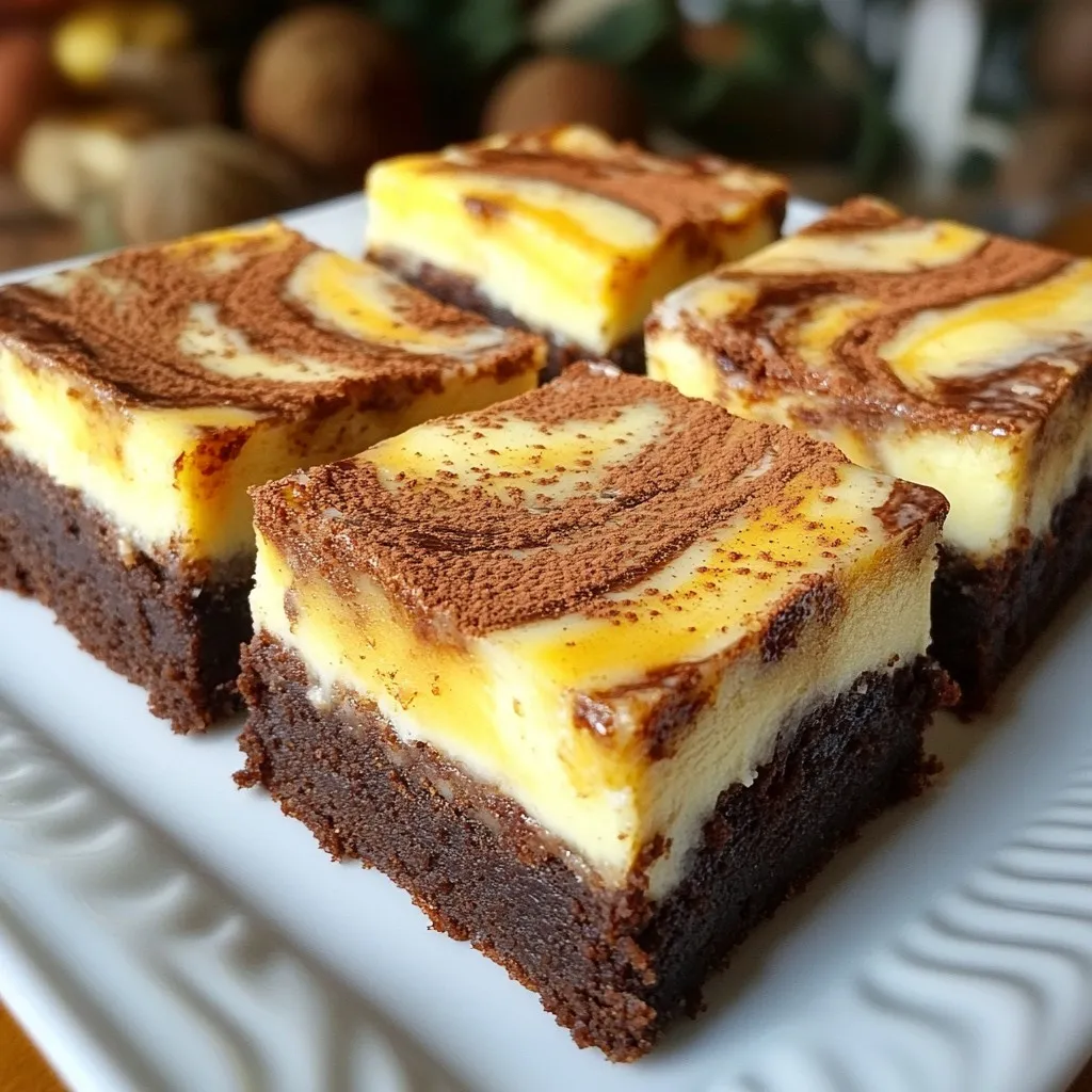 Gingerbread Cheesecake Swirl Brownies Köstlicher Genuss