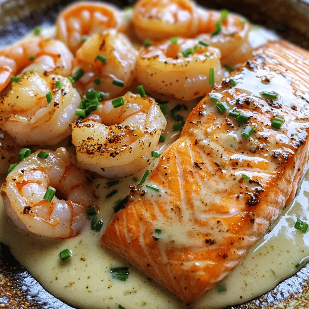 Cajun Garnelen &#038; Lachs mit Knoblauchcreme leicht zubereiten