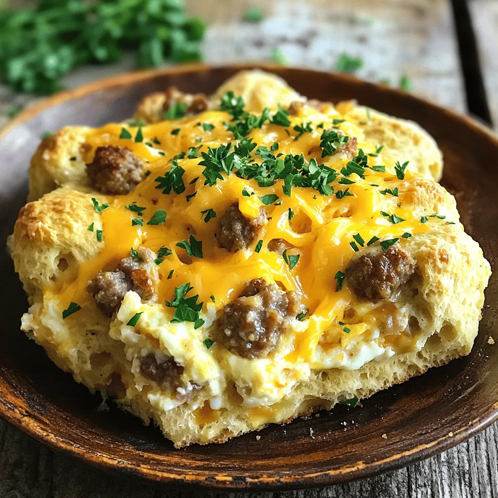 Sausage, Egg &#038; Cheese Biscuit Casserole Einfaches Rezept