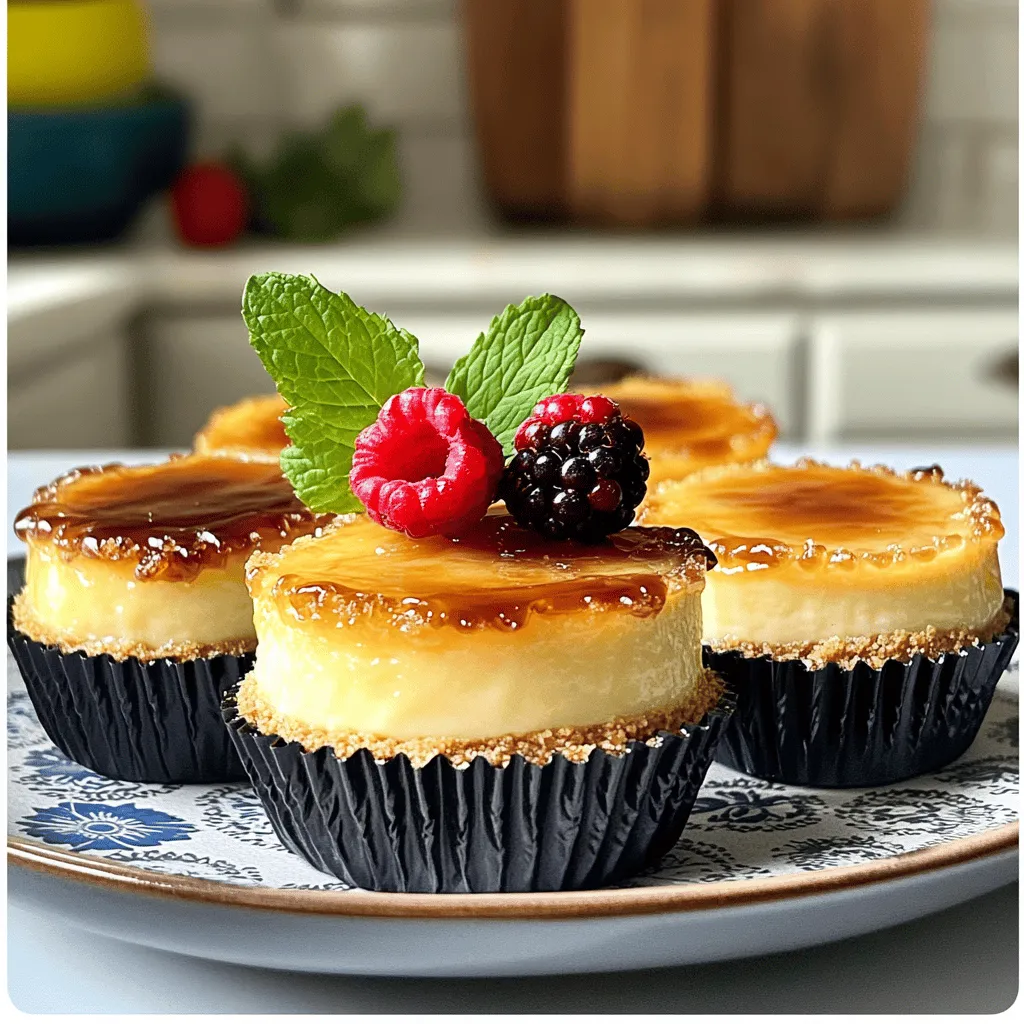 Mini Crème Brûlée Cheesecakes Rezept für große Freude