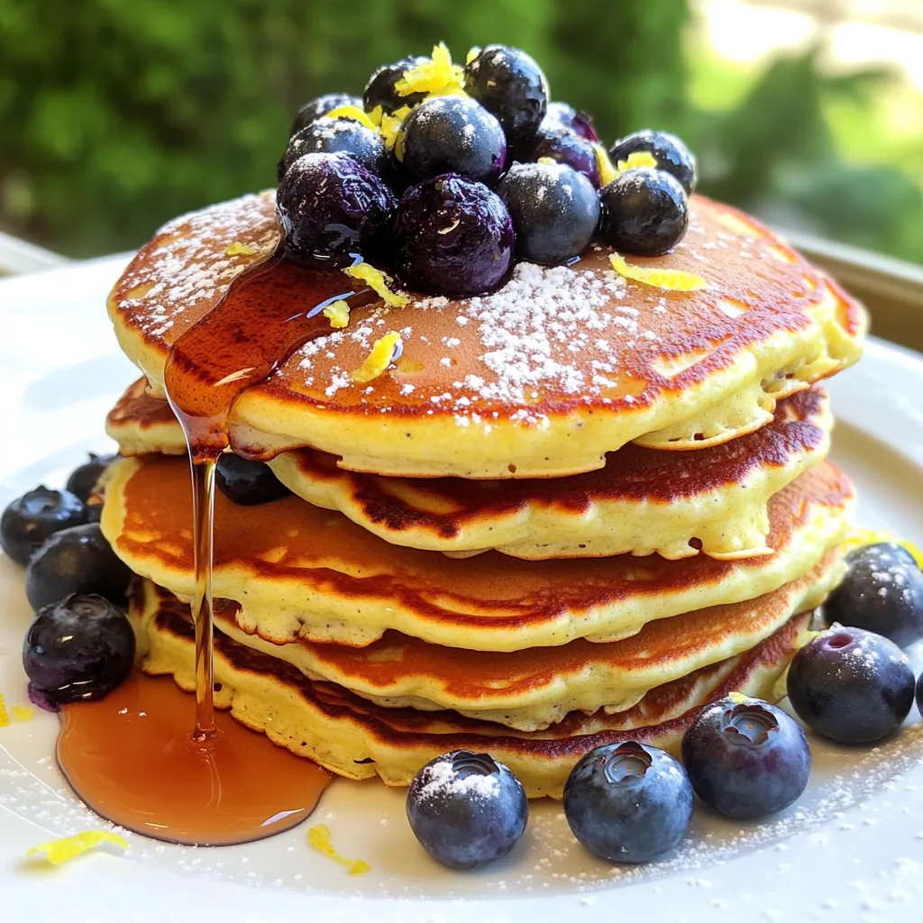Lemon Blueberry Ricotta Pancakes Lecker und Saftig