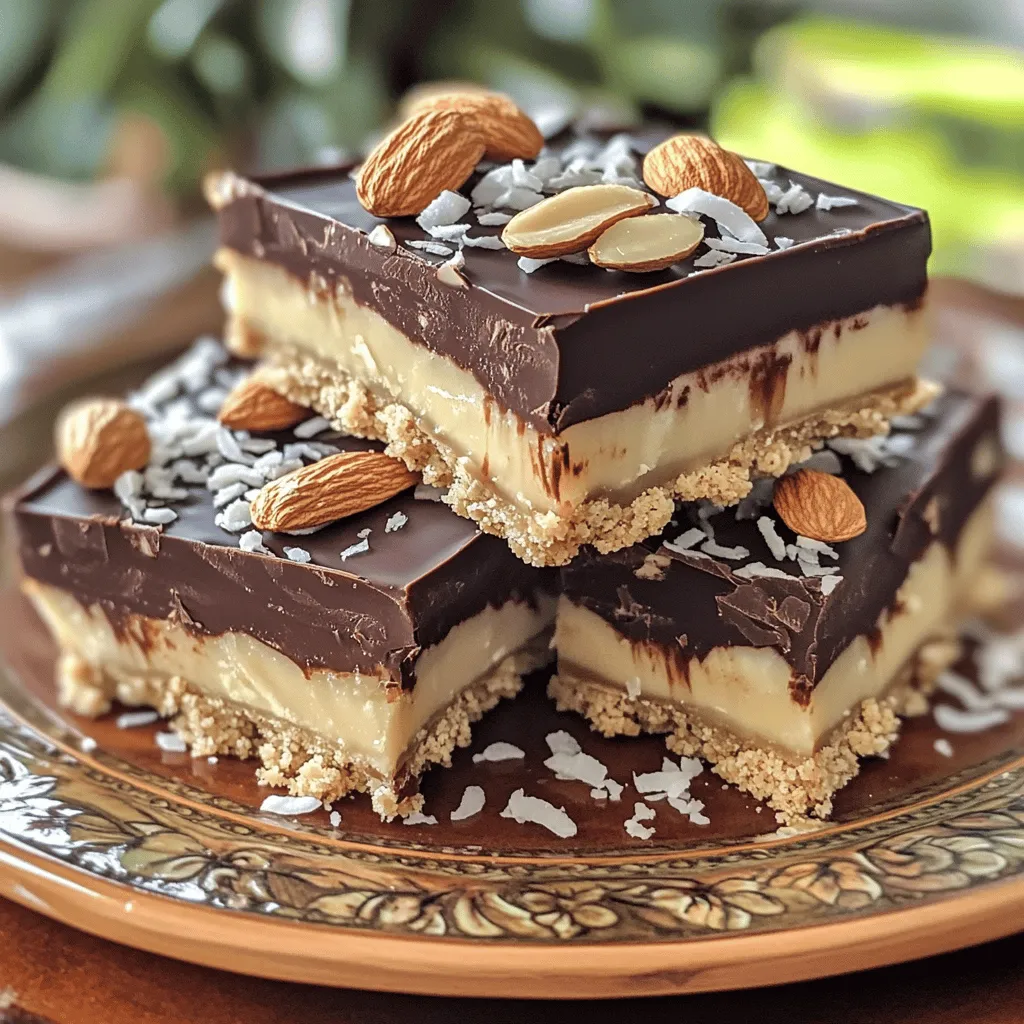 Mundgerechte No Bake Almond Joy Bars Einfach Zubereiten