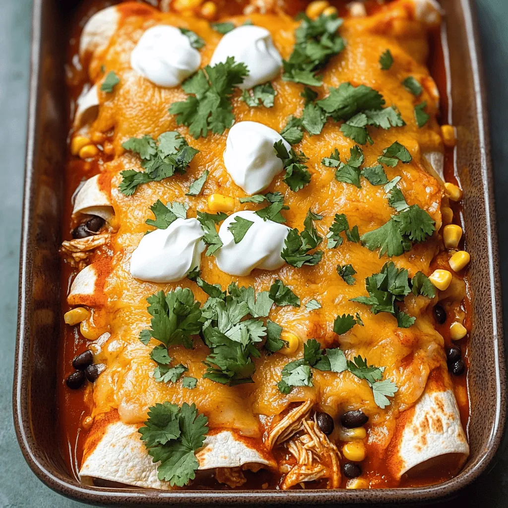 Einfache Chicken Enchiladas Schnelle und leckere Mahlzeit