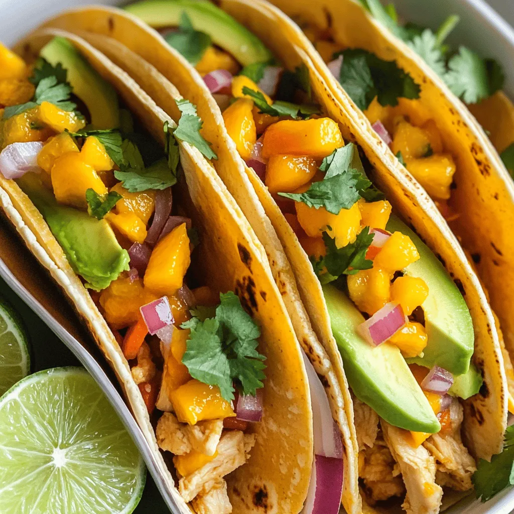 Spicy Mango Chicken Tacos Einfaches und Schnelles Rezept