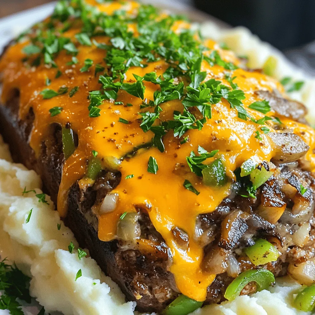 Philly Cheesesteak Meatloaf Saftig und Einfach Zubereiten