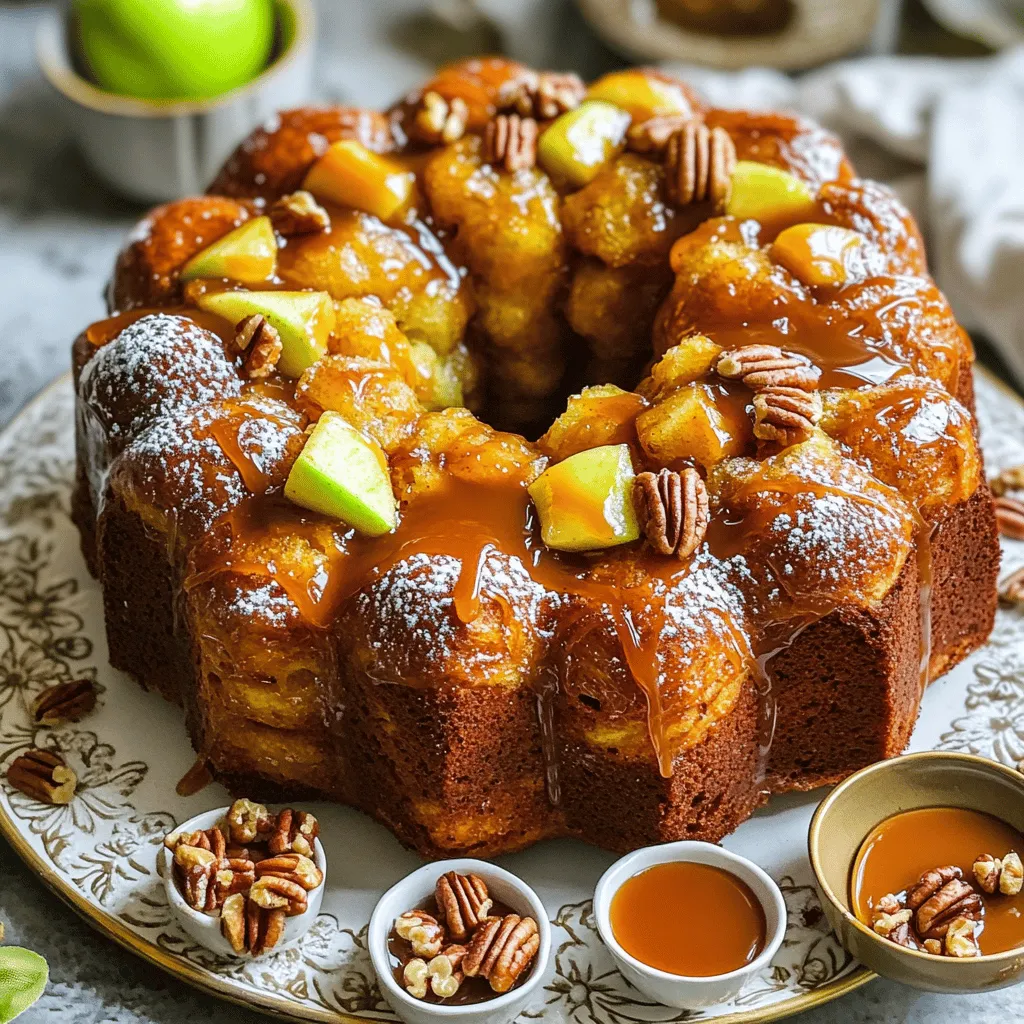 Karamell-Apfel-Monkey Bread Verführerisches Rezept