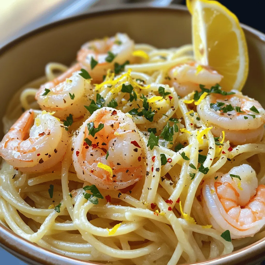Lemon Garlic Shrimp Pasta Schnell und Einfach Zubereiten