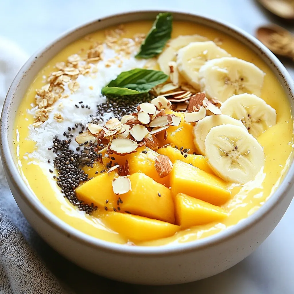 Peach Mango Smoothie Bowl Erfrischender Genuss für dich