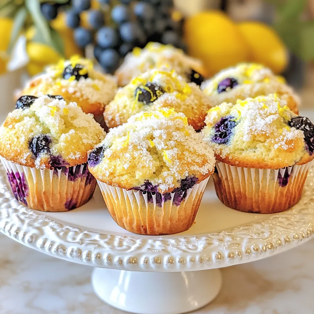 Leckere Blaubeer Zitronen Muffins einfach zubereiten
