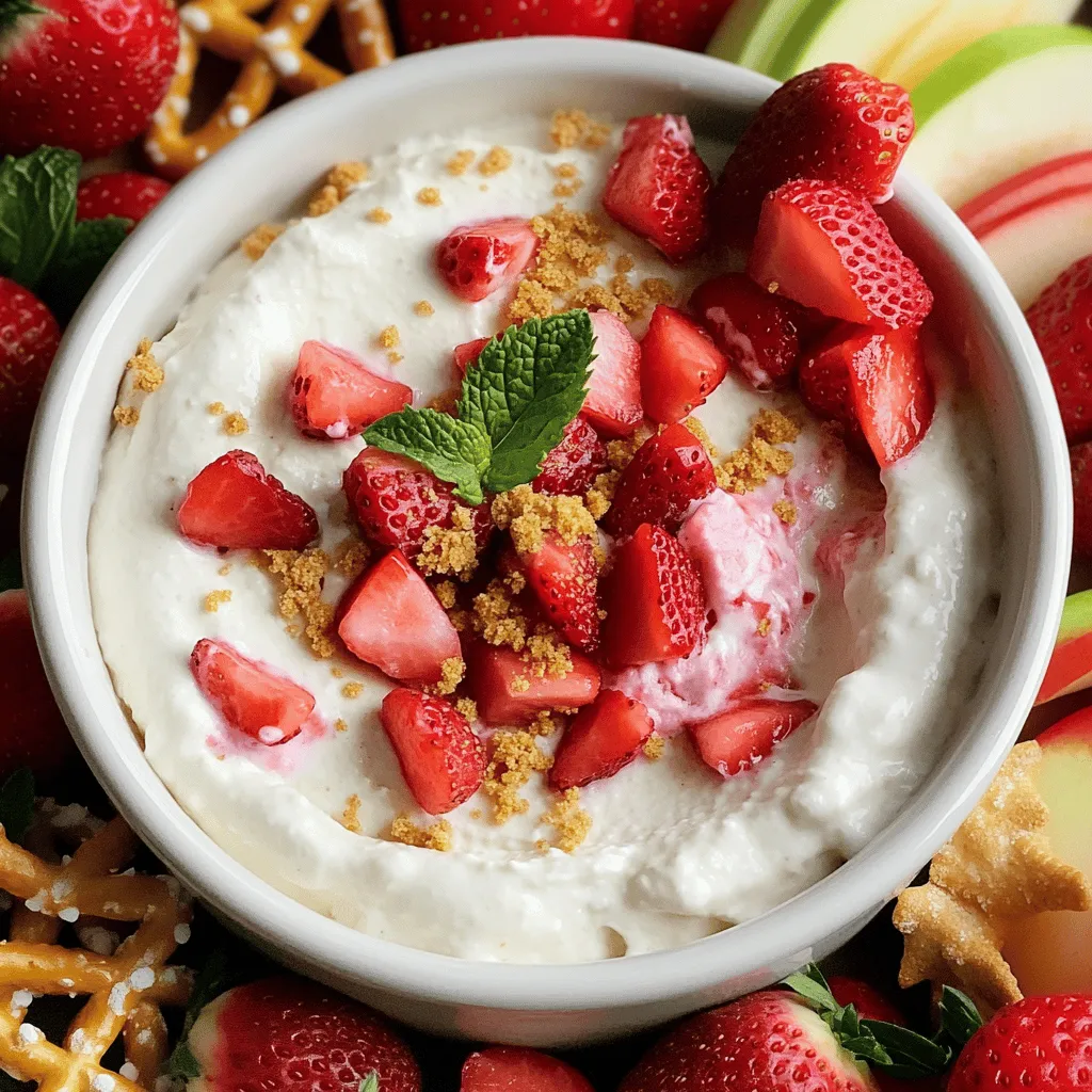 Süßer Strawberry Cheesecake Dip Einfaches Rezept