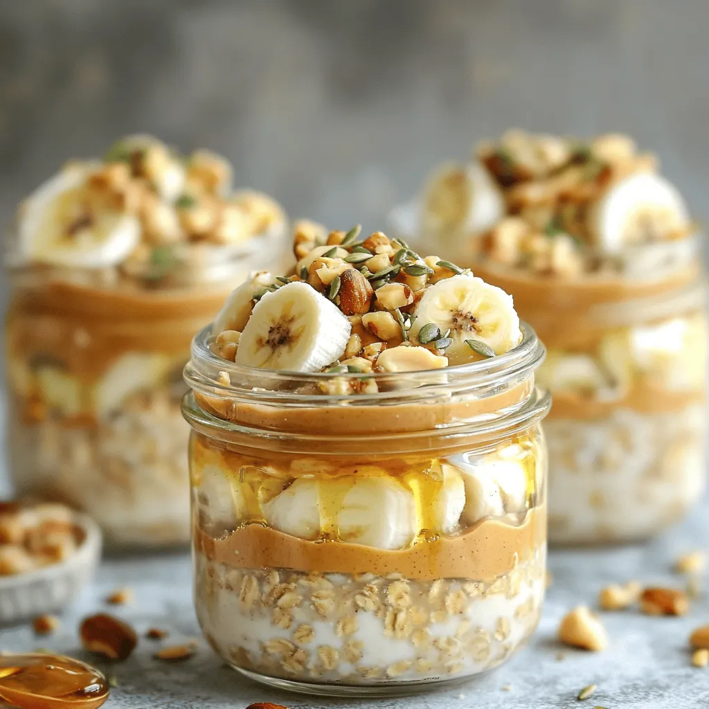 Peanut Butter Banana Overnight Oats Einfaches Rezept