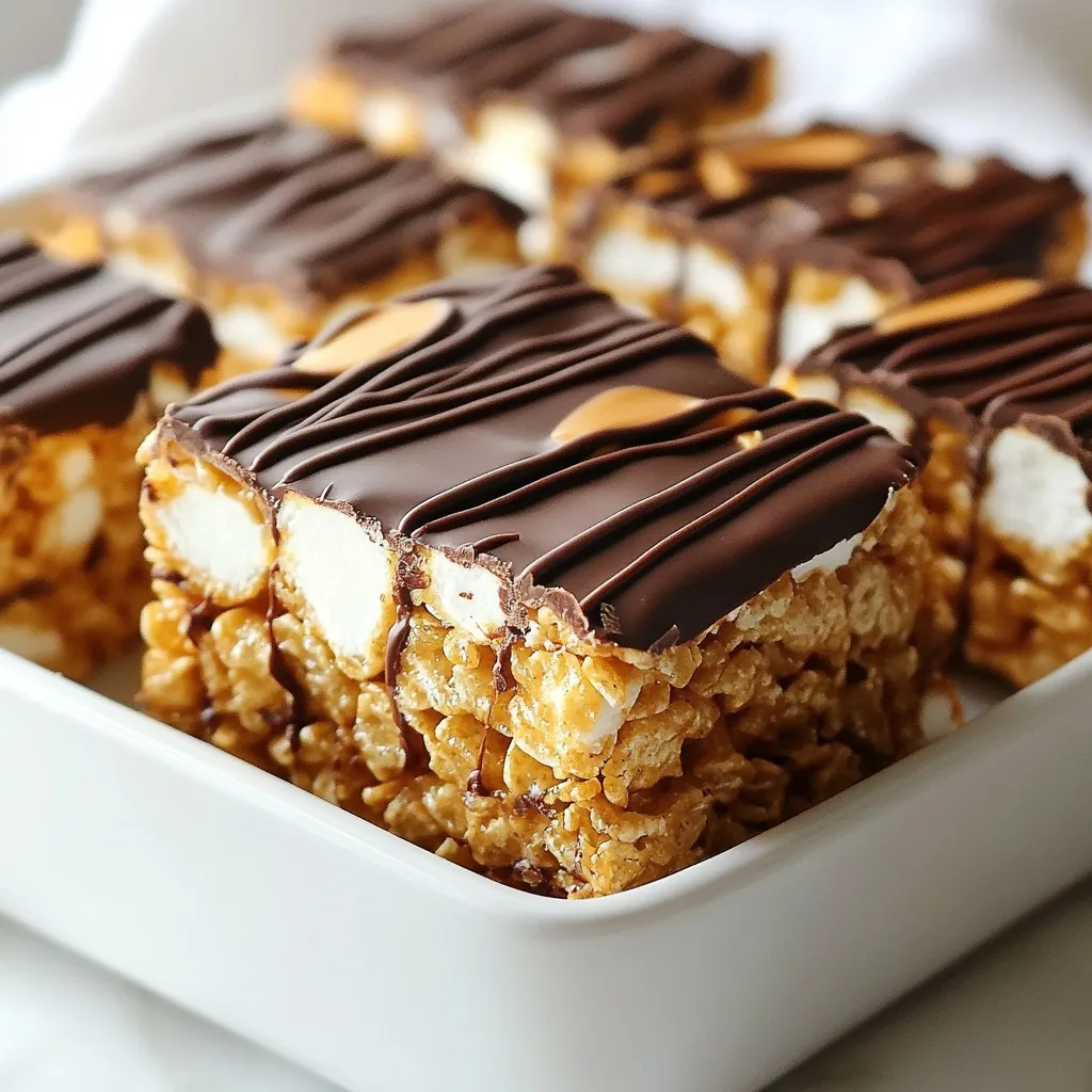 Erdnussbutter Schokoladen Rice Krispie Treats Genuss