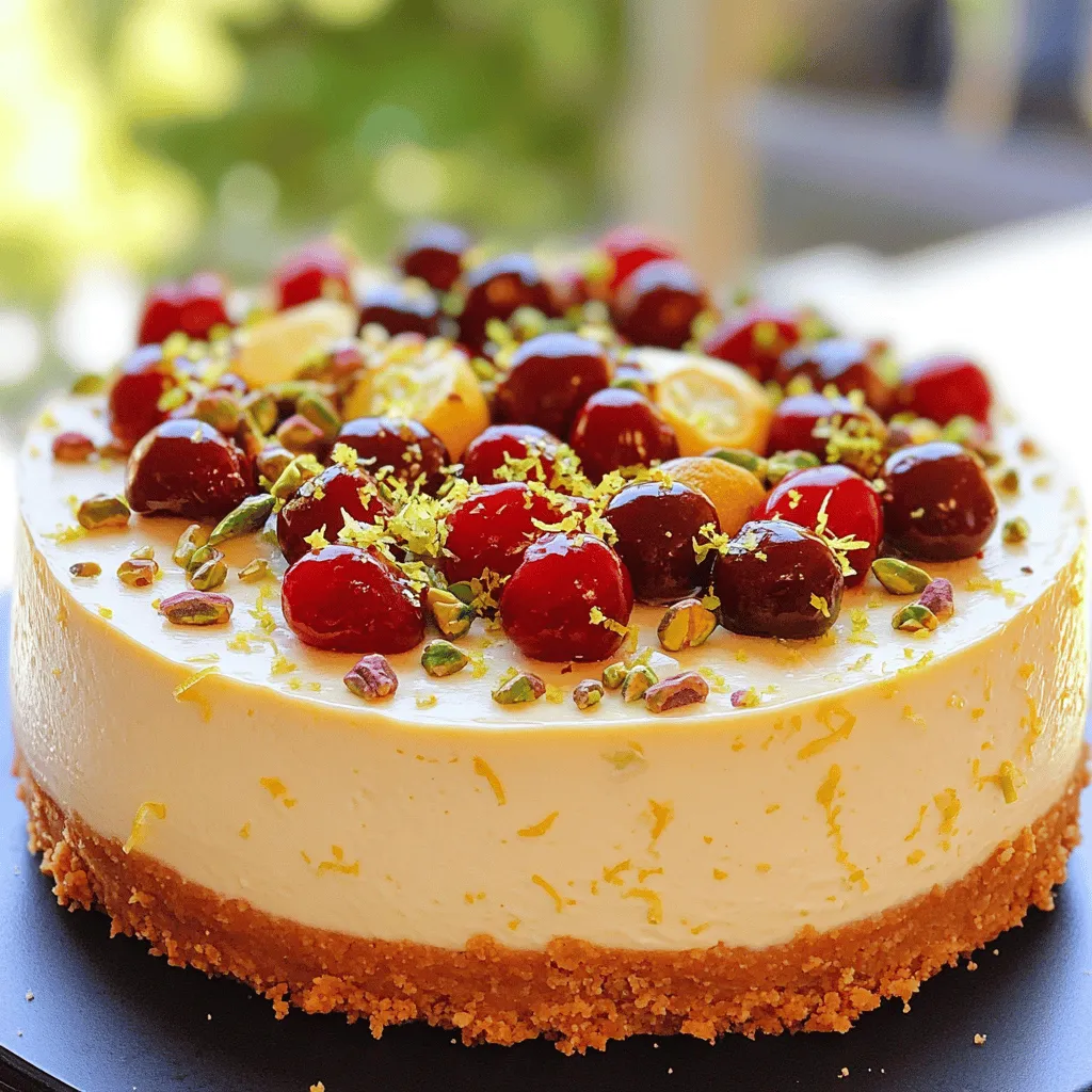 Lemon-Lime Cherry Pistachio Cheesecake Genuss Pur