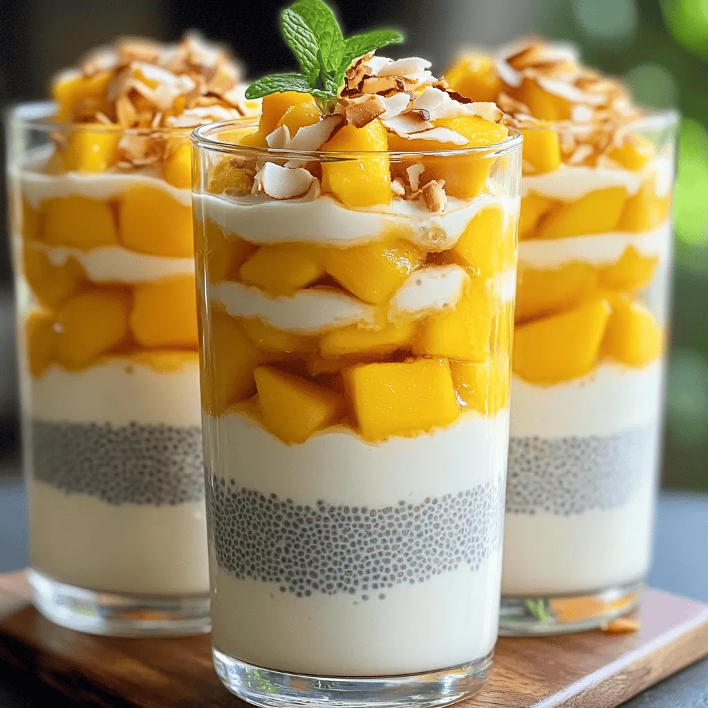 Mango Coconut Chia Pudding Frisch und Lecker