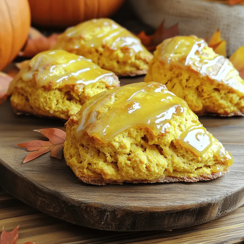 Maple Glazed Pumpkin Scones Lecker und Einfach Rezept
