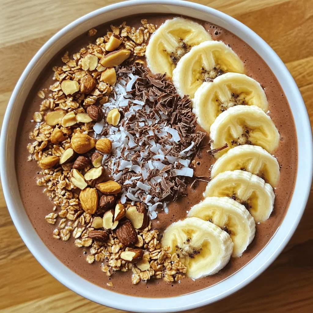 Schokoladen-Erdnussbutter-Smoothie Bowl einfach zubereiten