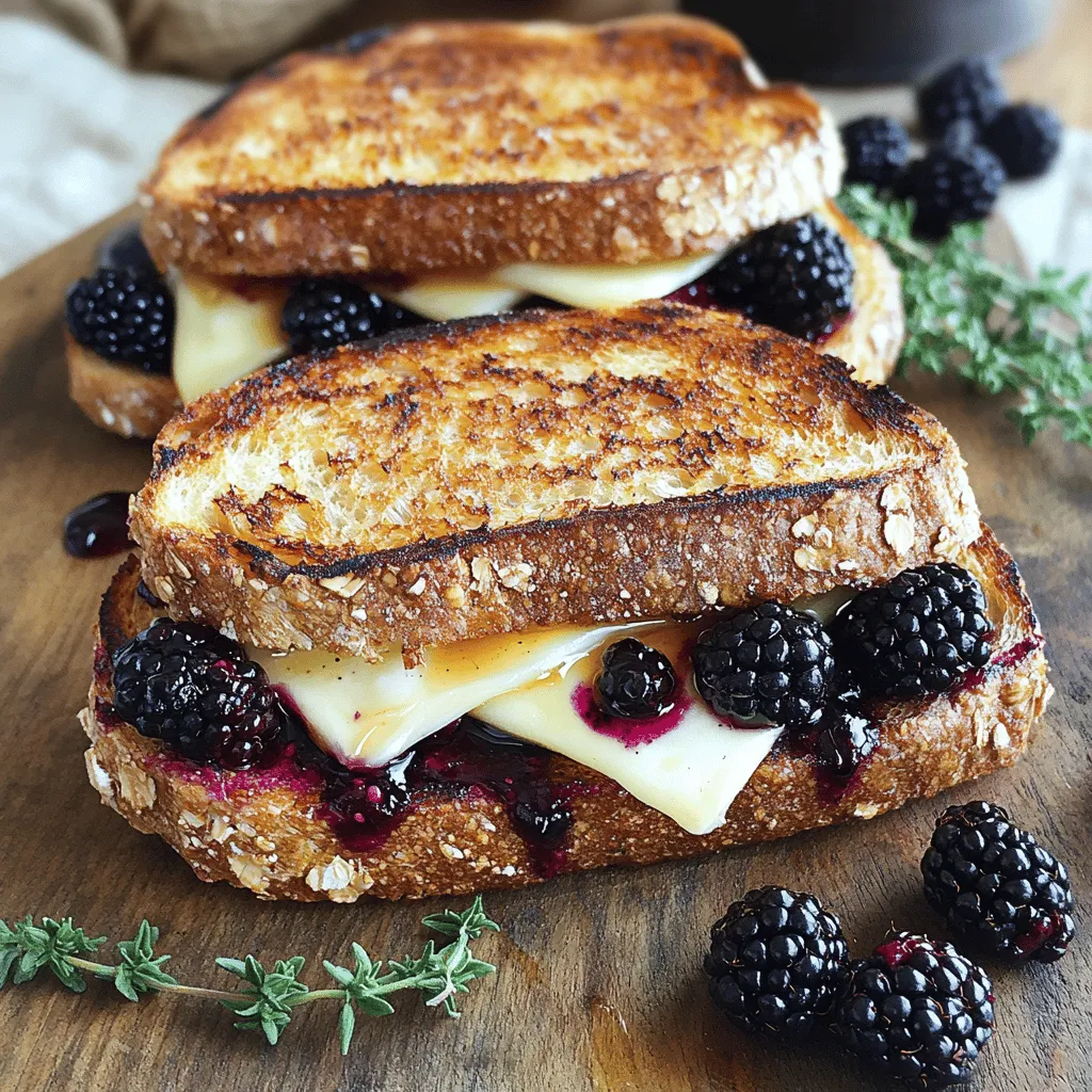 Schmackhafter Blackberry Balsamic und Brie Grillkäse