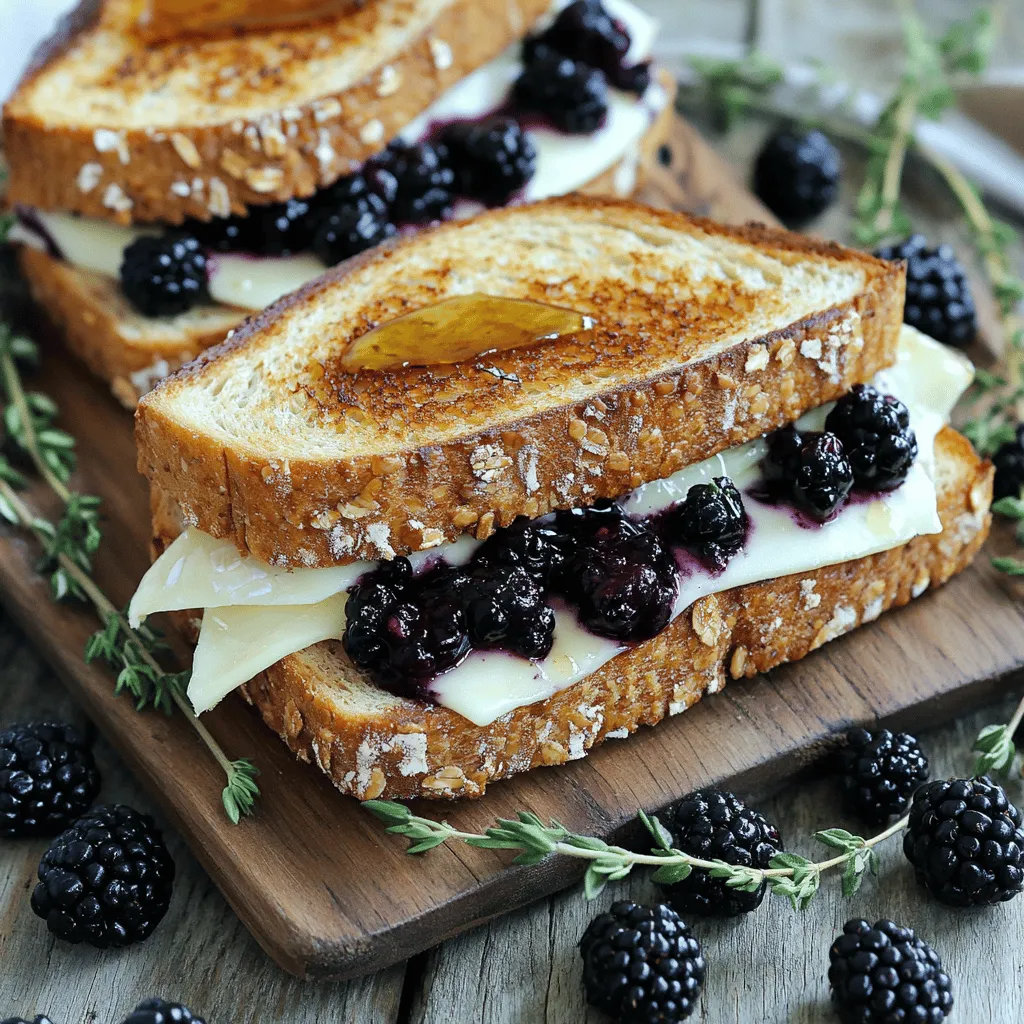 Für einen leckeren Blackberry Balsamic und Brie Grillkäse brauchst du: