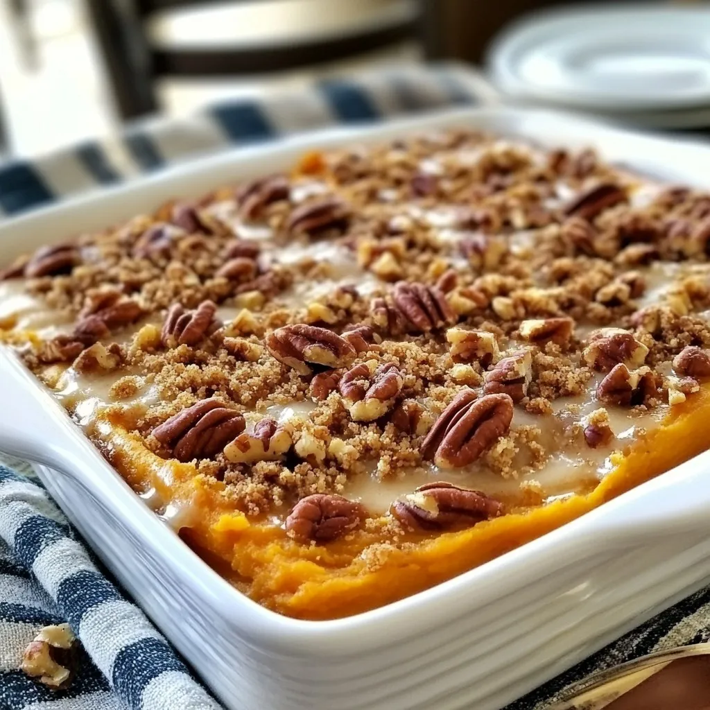 Maple Pecan Sweet Potato Casserole Köstlicher Genuss