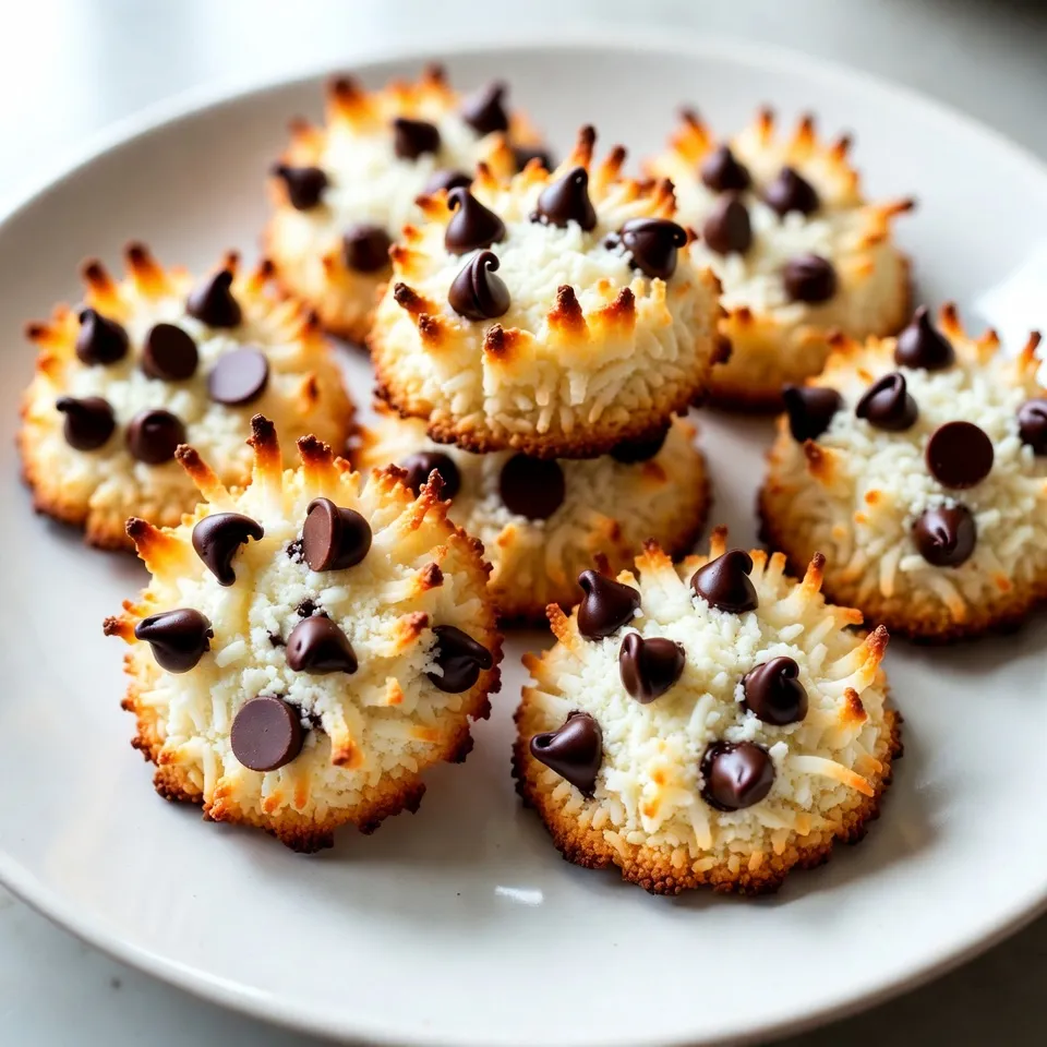 Coconut Chocolate Chip Macaroons Einfache und Leckereien