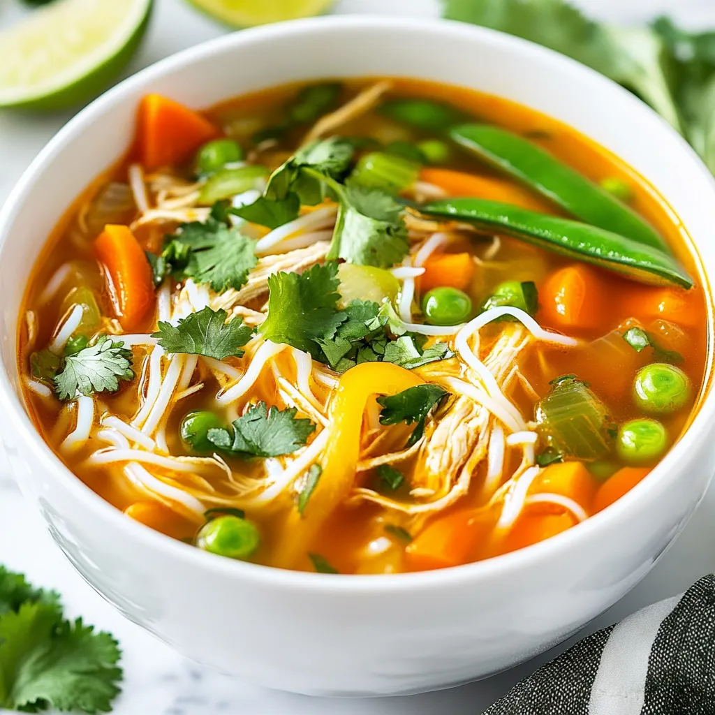 Würzige Sriracha Chicken Noodle Soup Schnell zubereitet