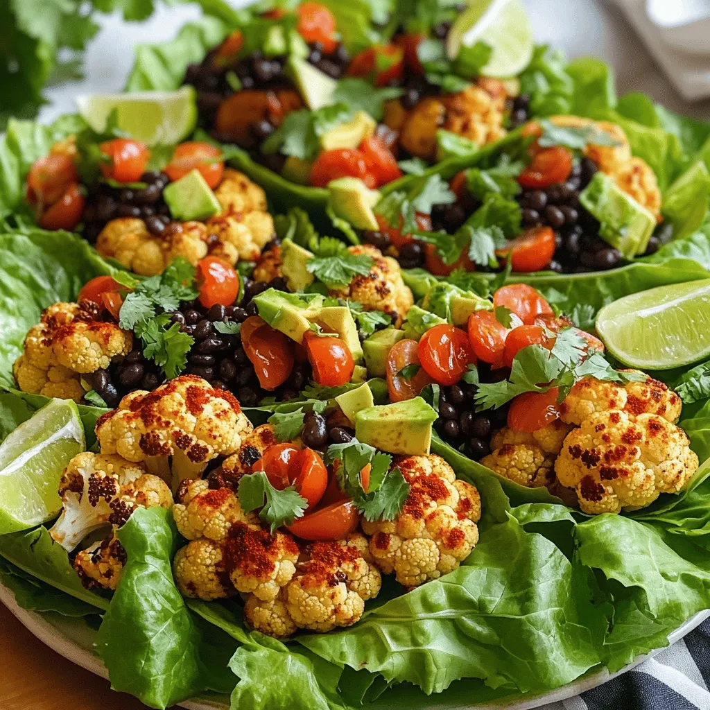Spicy Cauliflower Taco Boats Mit gesunden Toppings