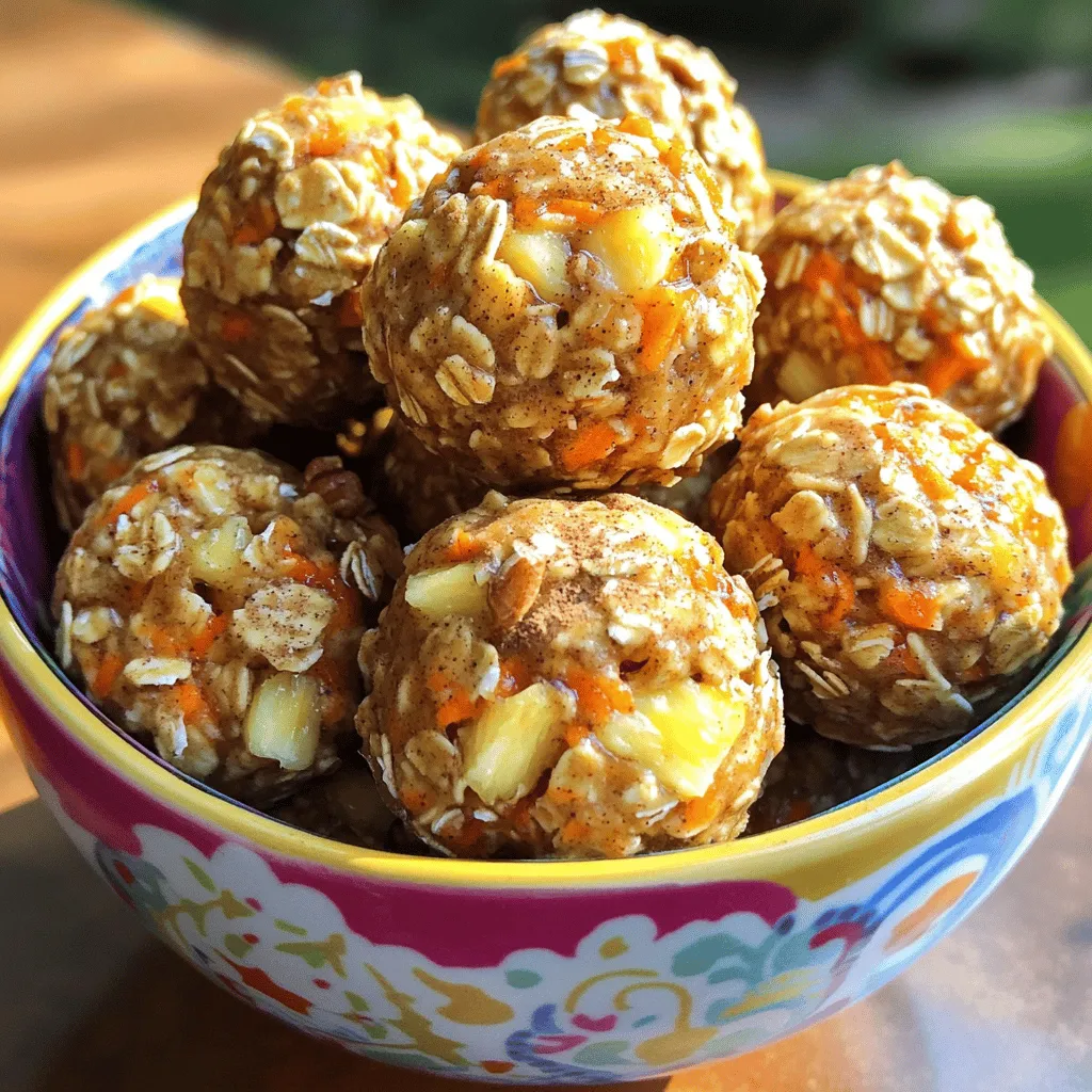 Carrot Cake Energy Bites Nährstoffreiche Snacks