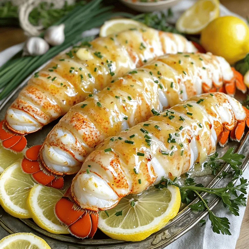 Um perfekt gekochte gefrorene Hummerschwänze zu genießen, benötigen Sie folgende Zutaten: