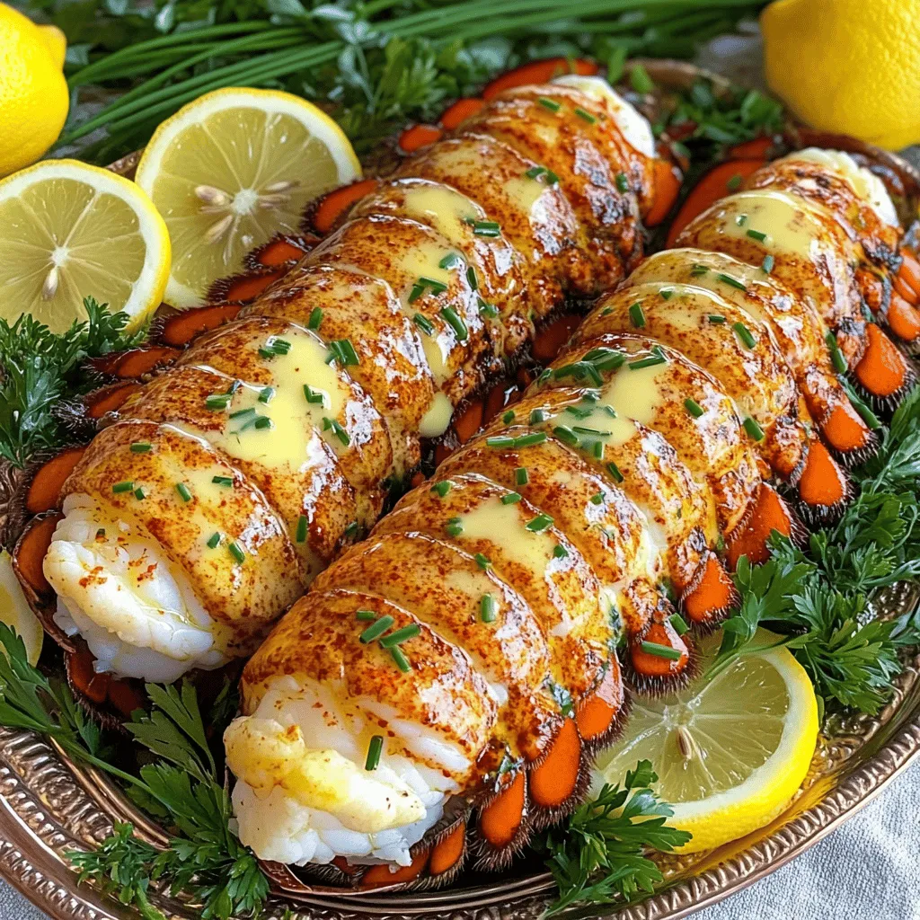 Perfekt gekochte gefrorene Hummerschwänze zart genießen