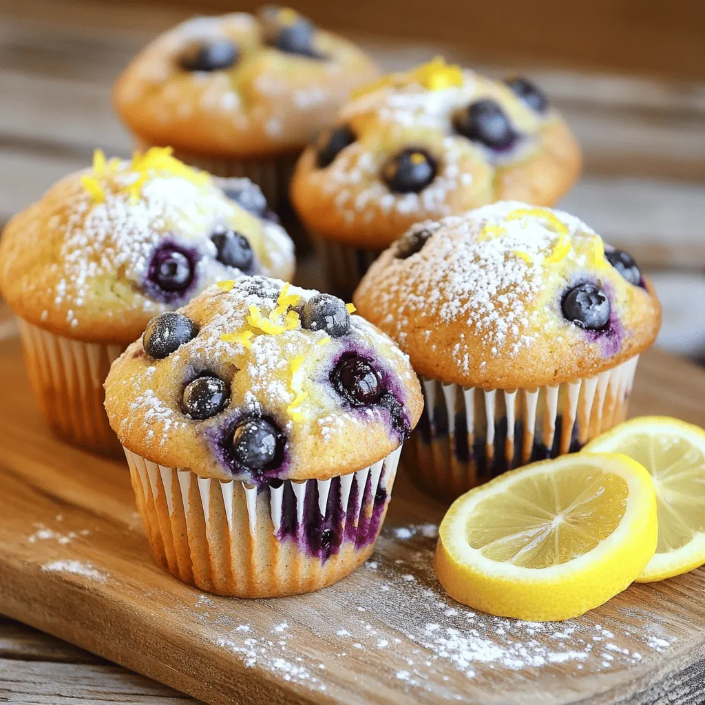 Lemon Blueberry Muffins Einfaches und köstliches Rezept