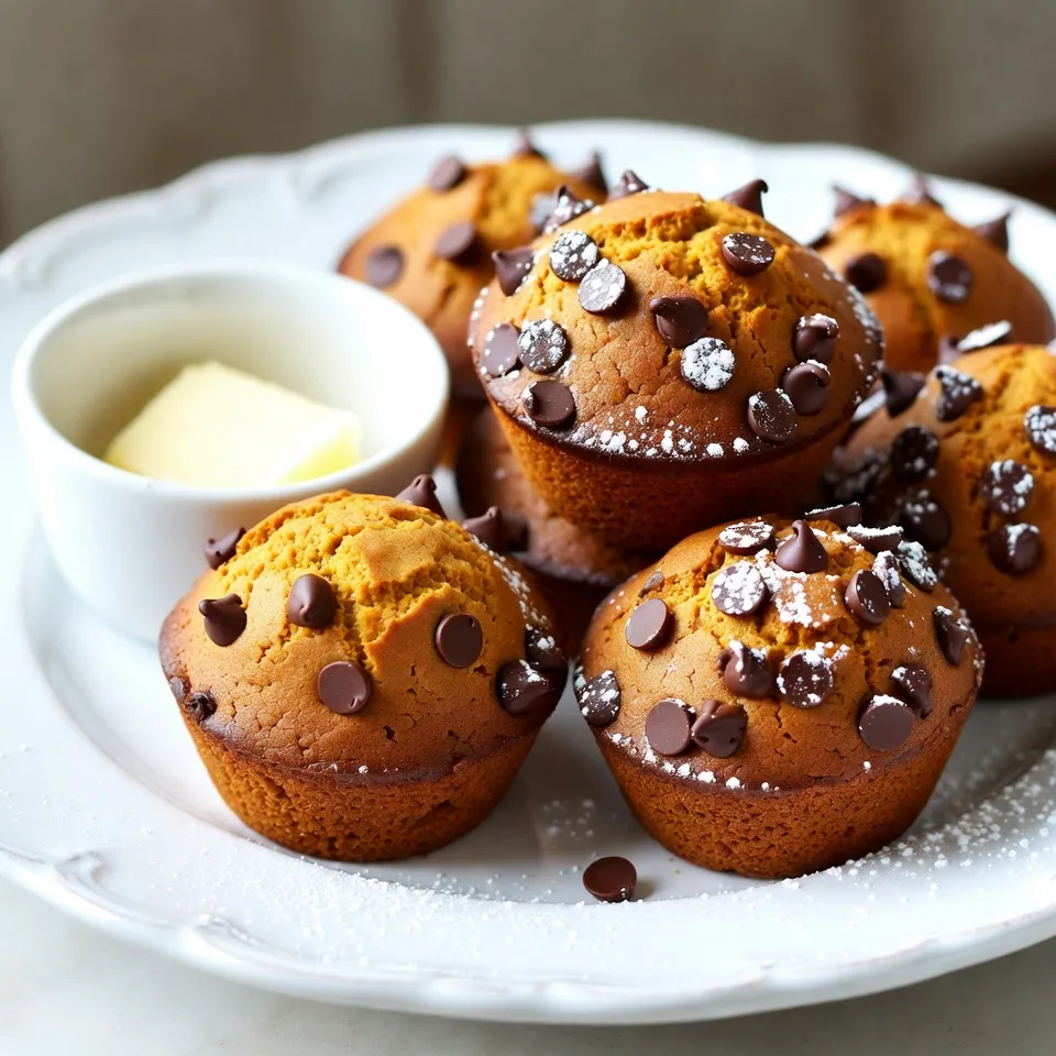 Schokoladenstückchen-Kürbis-Muffins Lecker und Einfach